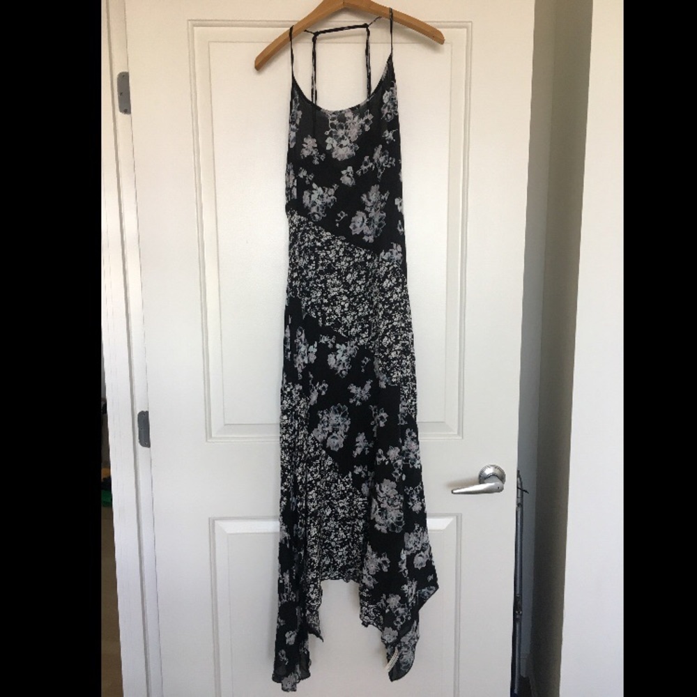 Floral print maxi dress boho